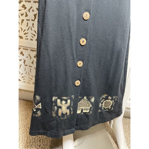 Sweet Jessie Women’s Brown Turtle Print Button Front Maxi Dress - Picture 9 of 13